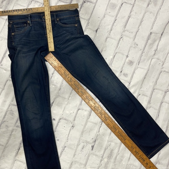 Citizens of Humanity Ava Jeans Low-Mid-Rise Straight Leg Dark Wash Blue Denim - Picture 14 of 14